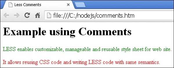 Less Comments