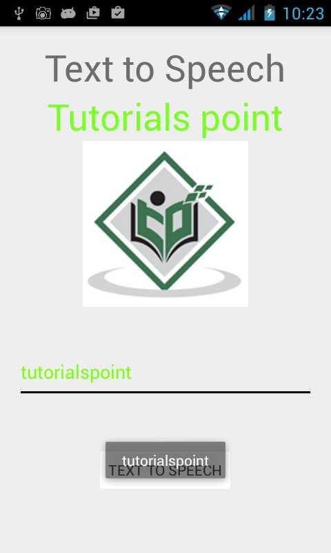 Android Text To Speech Tutorial