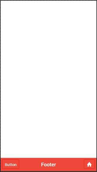 Ionic Javascript Footer Elements