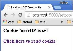 Result of Setting Cookie