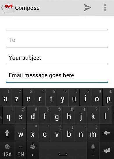 Android Mobile Gmail Screen