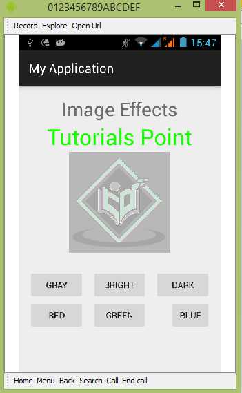 Anroid Image Effects Tutorial