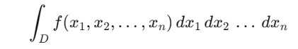 Multiple Integration Mathathematical Formula