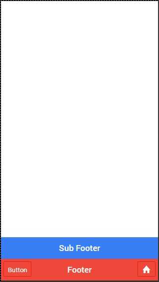 Ionic Javascript Sub Footer
