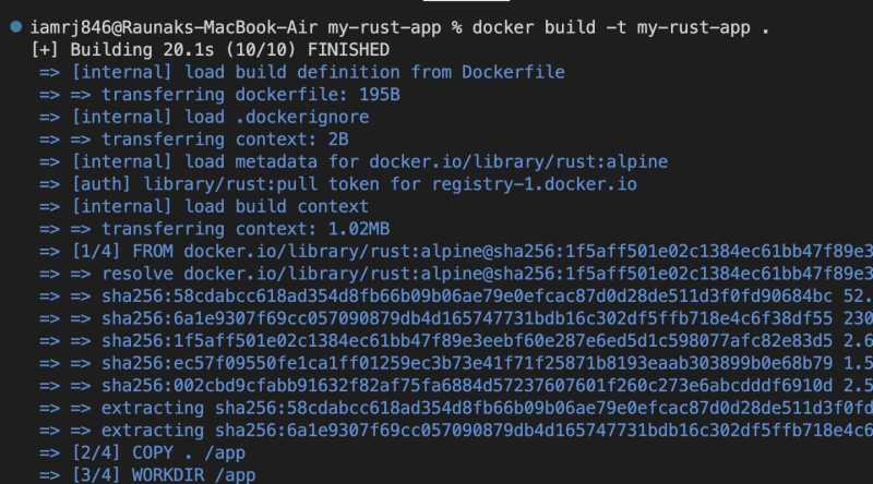 Building the Rust Docker Image