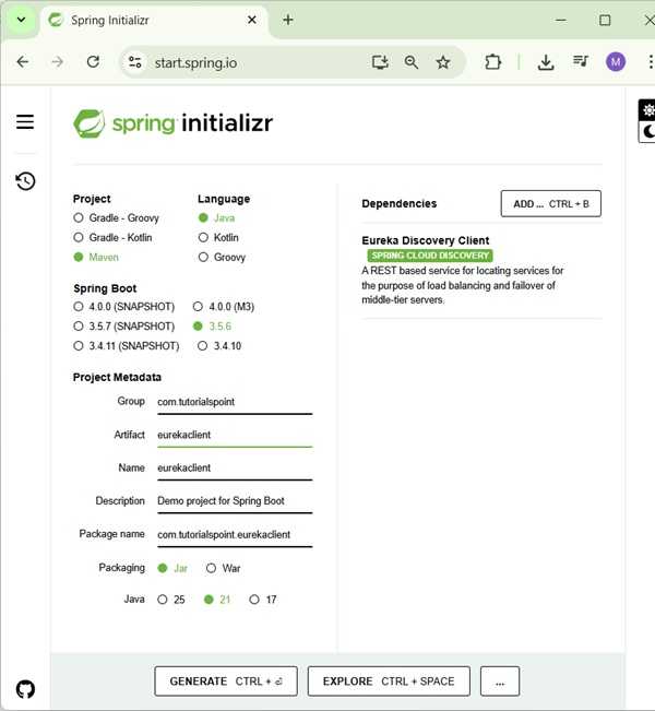 Build Eureka Client