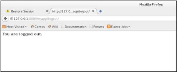 Logged Out Page