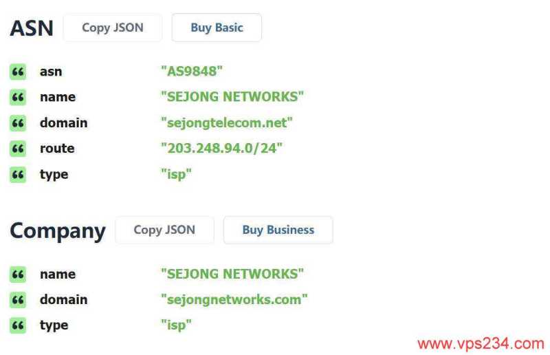 HostKVM韩国家宽VPS测评-IP的ISP属性测试