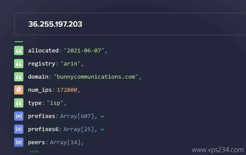 莱卡云印度家宽VPS网络测试-IP的ASN类型