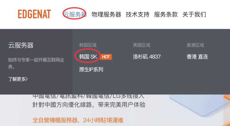 edgeNAT韩国VPS - 购买教程