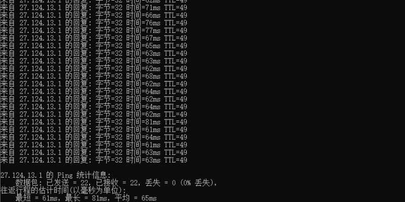 ZoroCloud台湾服务器测评 - 本地Ping平均延迟效果