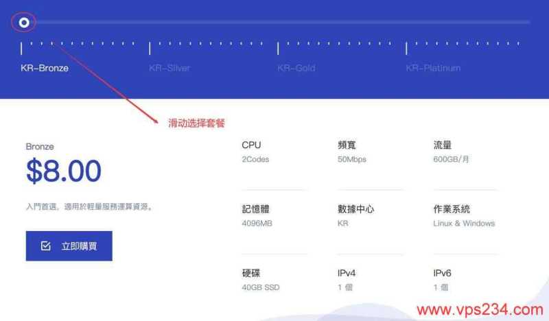 HostKVM韩国VPS购买教程-套餐选择