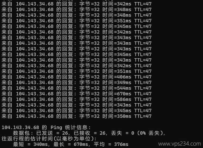 华纳云香港VPS测评-本地Ping平均延迟测试