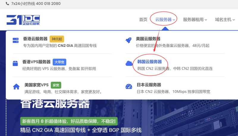 31IDC韩国VPS购买教程