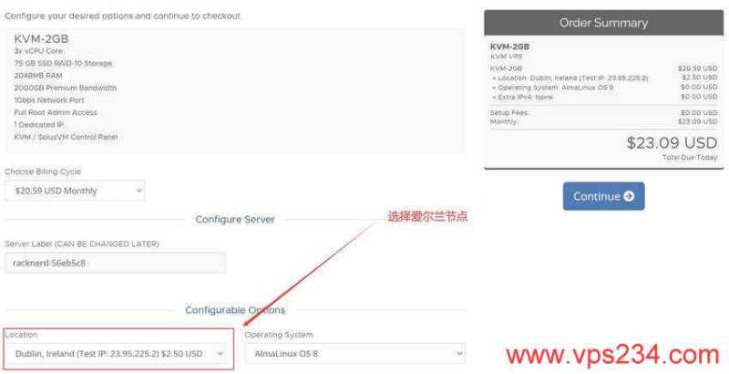 Racknerd爱尔兰VPS购买教程