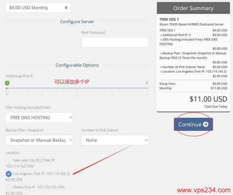hostEONS美国服务器购买教程-配置选择