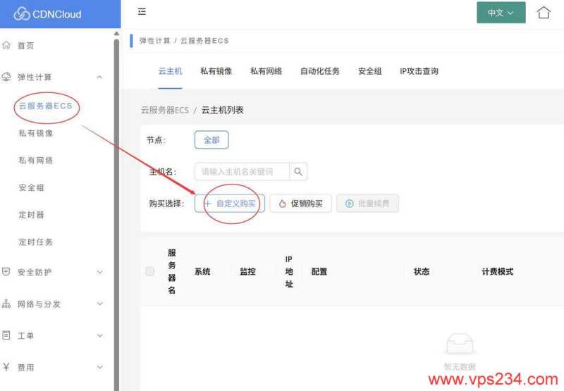 CDNCloud台湾VPS购买教程-购买入口