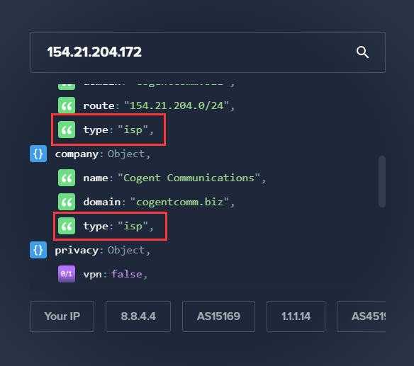 TmhHost美国家宽VPS测评 - ISP类型IP测试