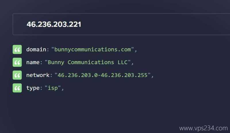 莱卡云德国家宽VPS网络测试-IP的Company类型