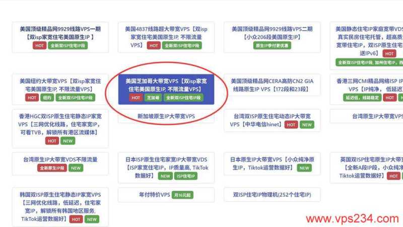 丽萨主机芝加哥机房美国家宽VPS购买教程-节点选择