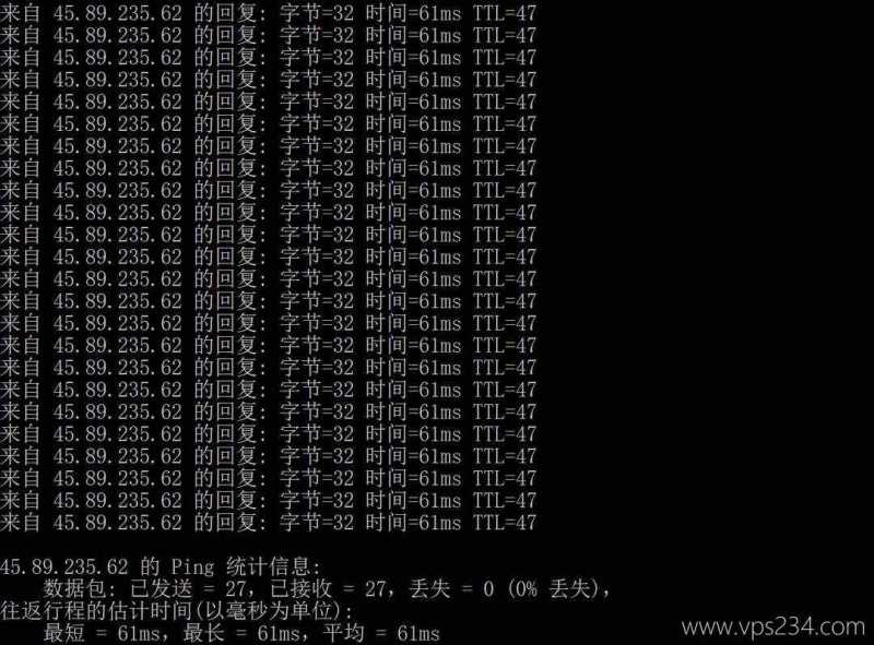 V.PS日本VPS测评-本地Ping平均延迟测试