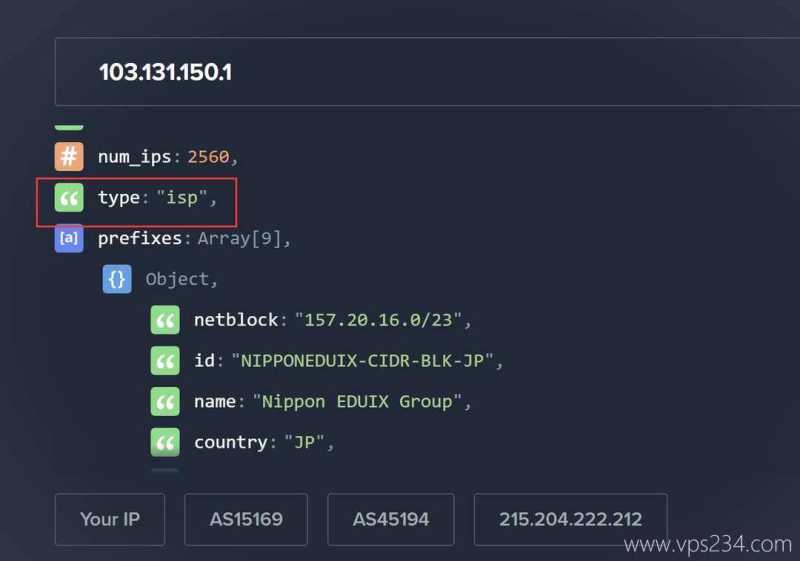 ZoroCloud日本家宽VPS网络测试-IP的ASN类型