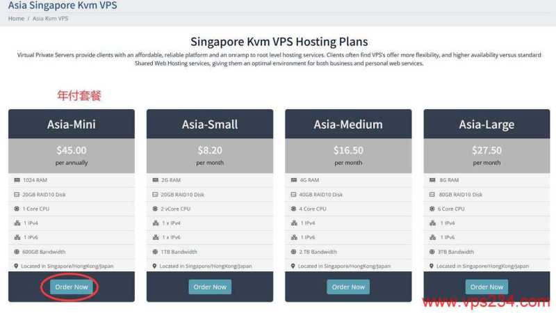 XSX新加坡VPS购买教程-套餐选择
