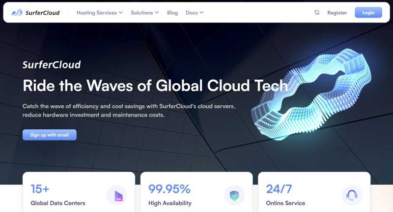 匿名云SurferCloud全球15个机房可以选择 -  $4/月起 - 云主机可按小时付费