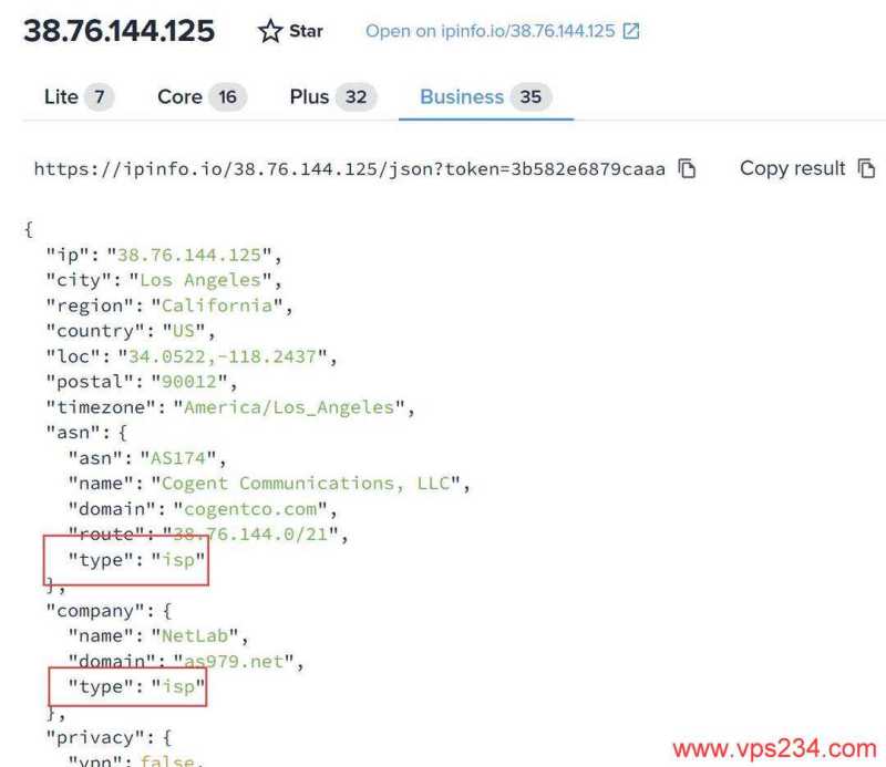 TmhHost美国家宽VPS网络测试-ISP类型测试