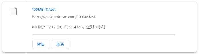 ExtraVM法国VPS测评 - 电信网络本地下载速度