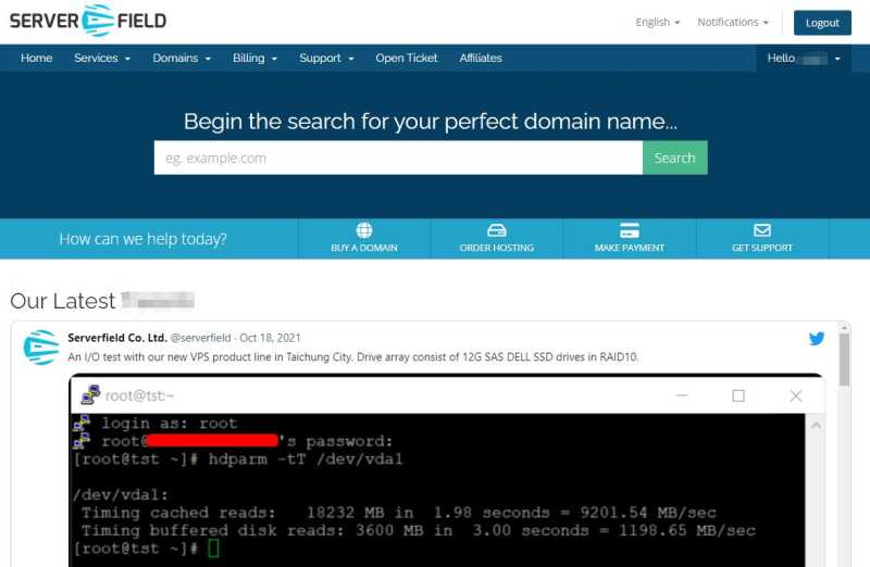 Serverfield：Windows台湾 VPS推荐 - 三网直连远程桌面