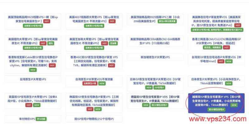 丽萨主机越南家宽VPS购买教程-节点选择