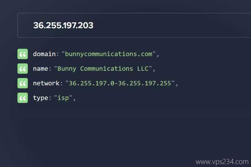 莱卡云印度家宽VPS网络测试-IP的Company类型