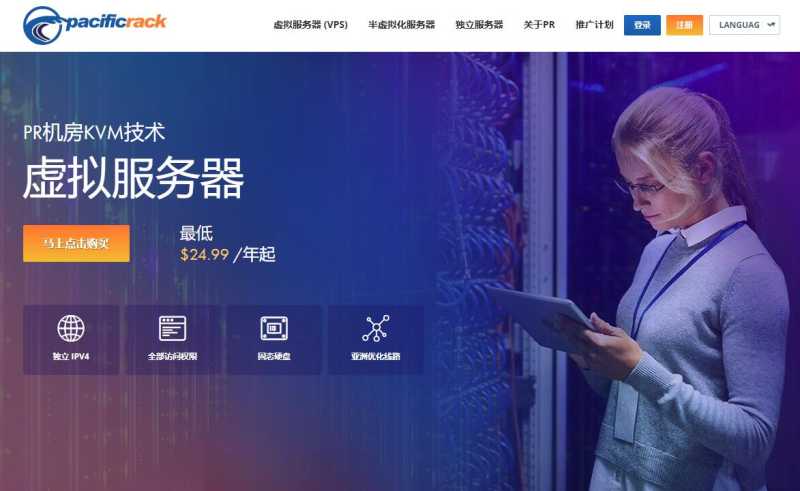 超便宜CN2美国VPS PacificRack大 – 低至0.6美元每月 测评插图