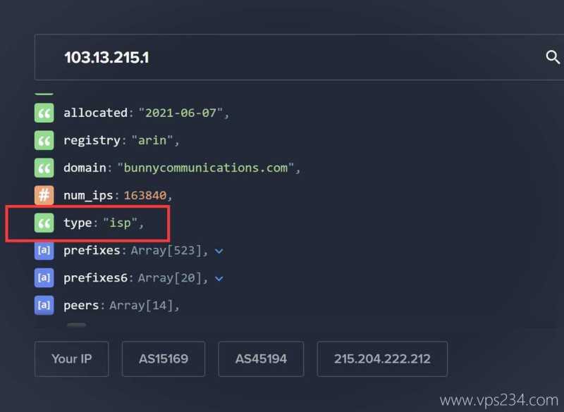 UCloud泰国VPS网络测试-IP的ASN类型