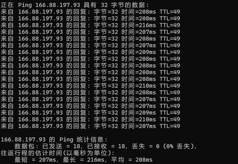 本地Ping平均延迟效果
