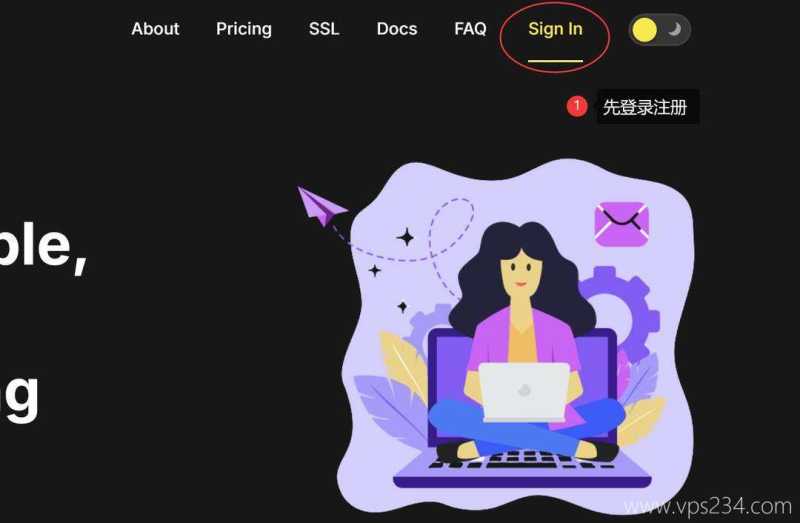 V.PS日本VPS购买教程-登录