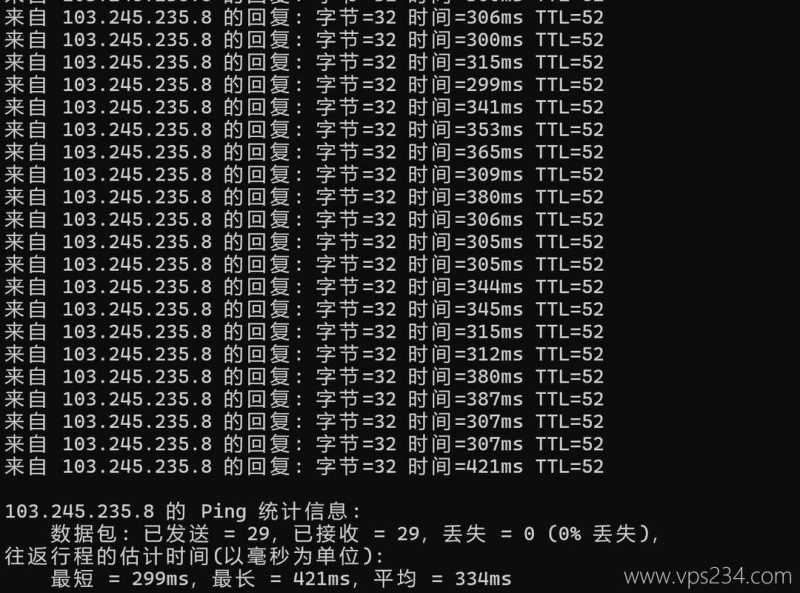 荫云日本家宽VPS网络测试-本地Ping平均延迟