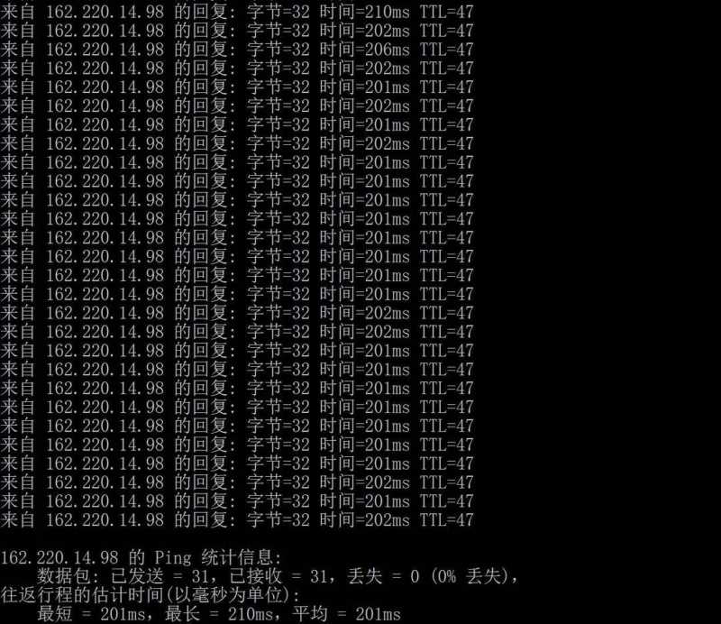 InterServer美国VPS-本地Ping延迟测试