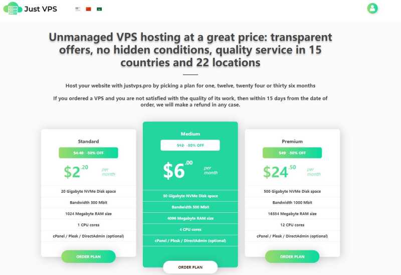 JustVPS美国VPS测评 - 洛杉矶机房 - 2.2美元/月