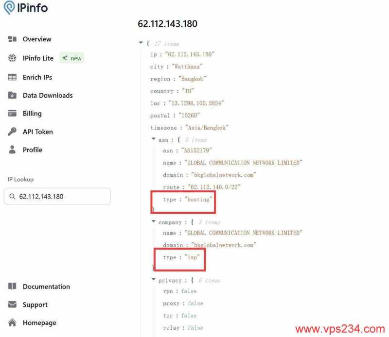 IPRaft泰国VPS测评-ISP属性测试