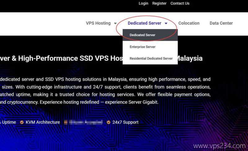 Server Gigabit马来西亚服务器购买教程-产品入口