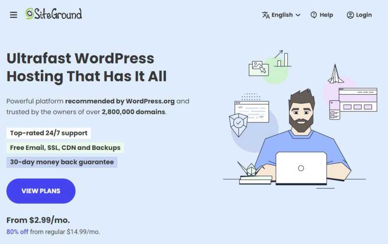 WordPress托管建站主机空间推荐 - SiteGround