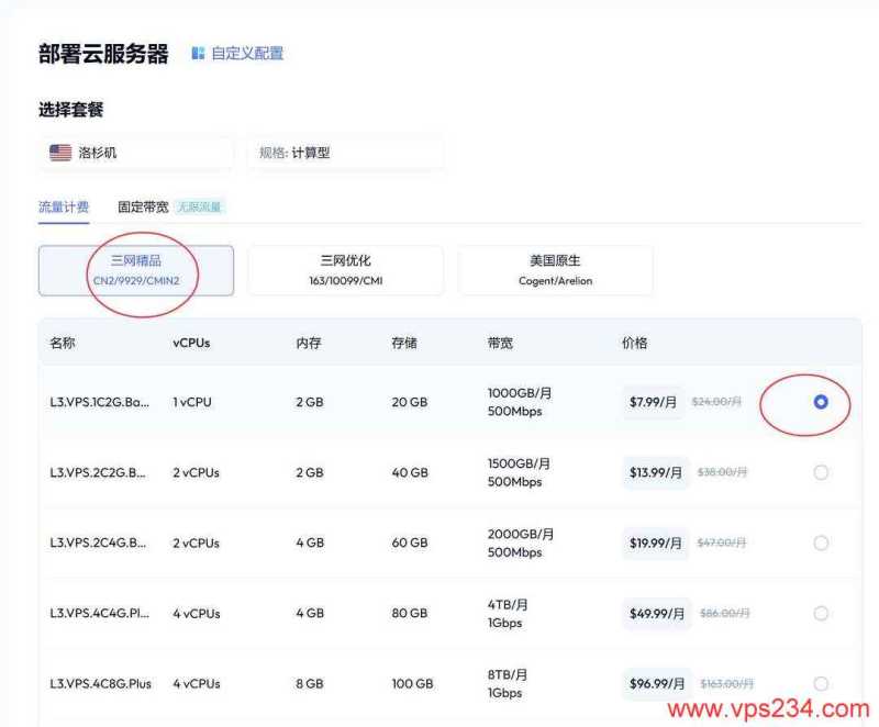 VMRack美国VPS购买教程-配置套餐选择