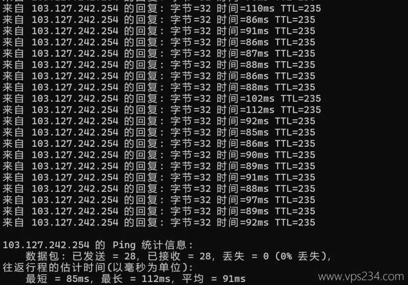 华纳云日本云服务器网络测试-本地Ping平均延迟