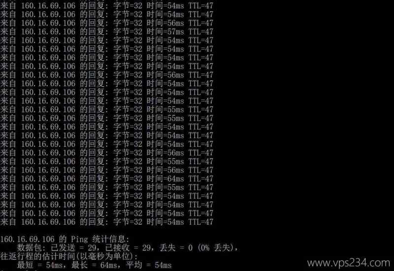 浩捷云日本VPS测评-本地Ping平均延迟测试