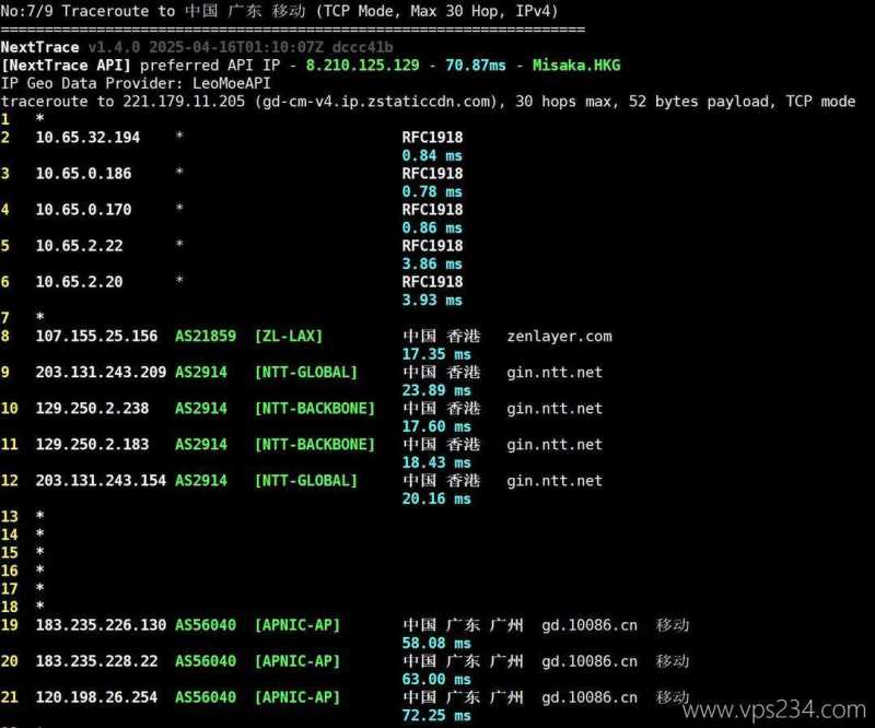 莱卡云菲律宾家宽VPS测评-移动回程路由