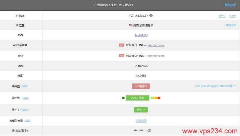 RAKsmart德国VPS测评-IP属性测试