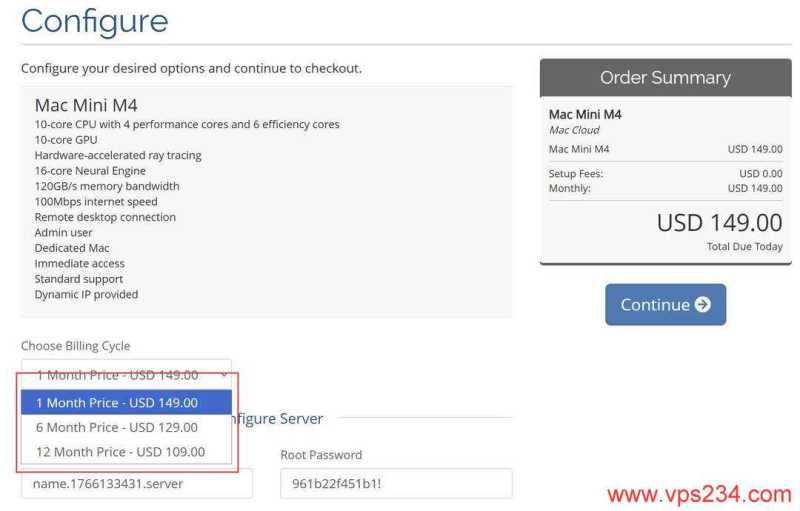 Casbay Mac VPS购买教程-配置选择