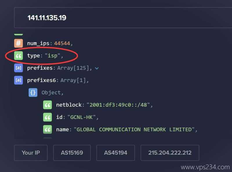 IPRaft加拿大VPS网络测试-IP的ASN类型